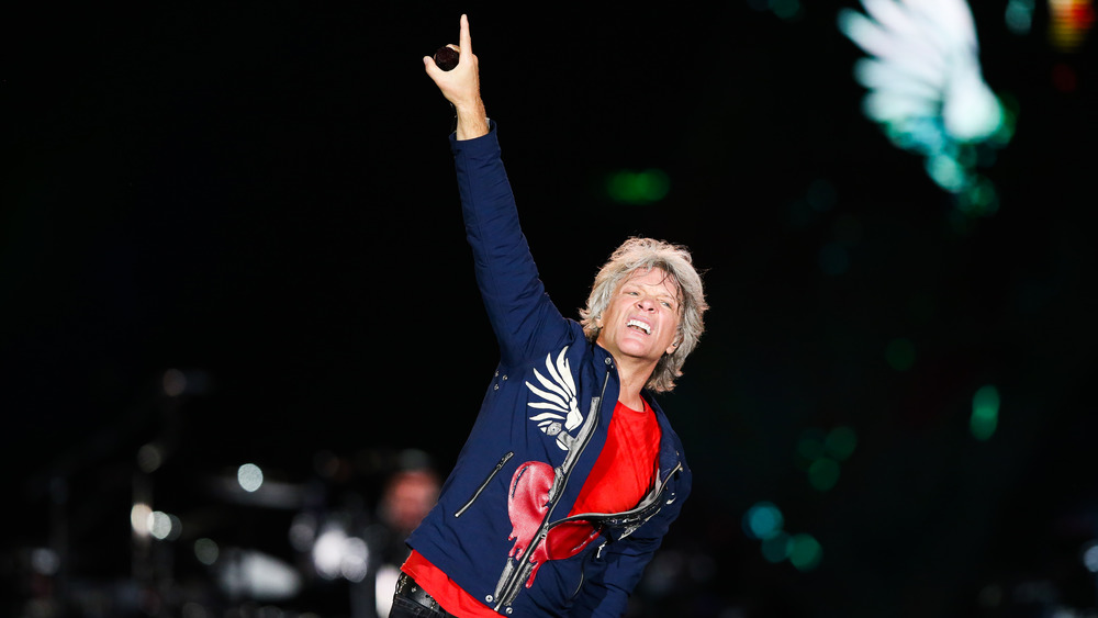 Bon Jovi performing on stage 