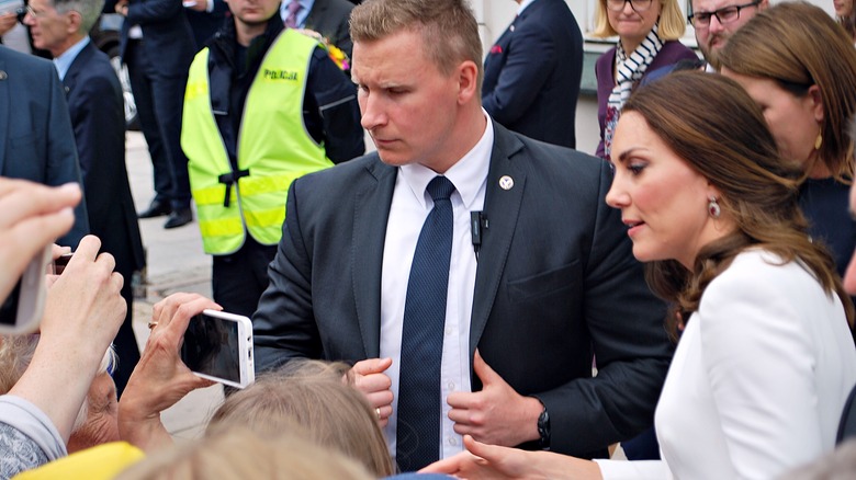 Security detail with Kate Middleton