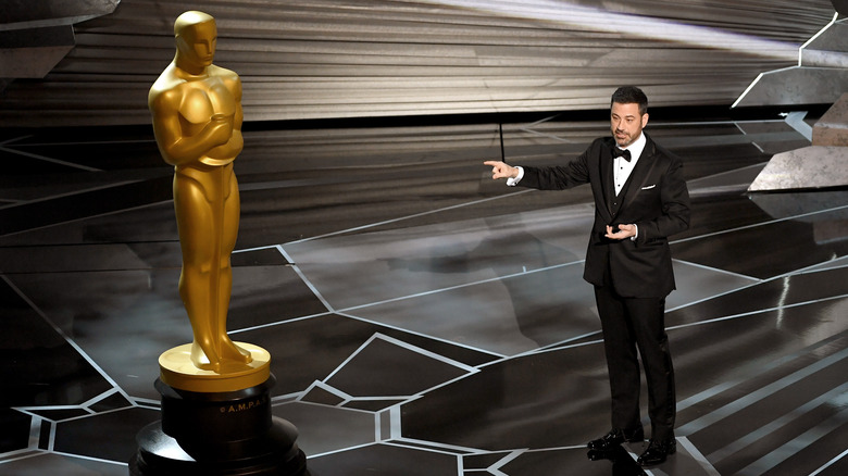 Jimmy Kimmel on the Oscars stage