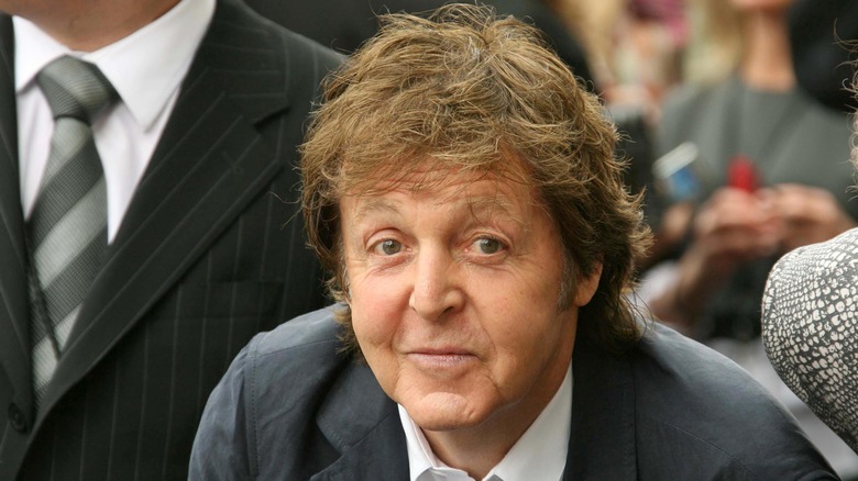 Paul McCartney making a silly face