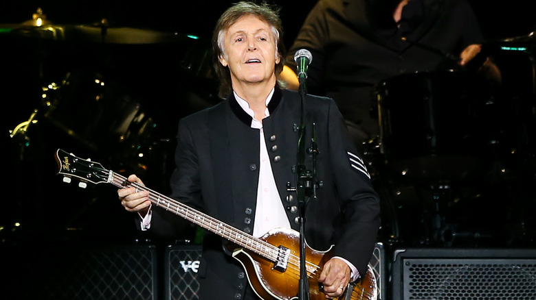 Paul McCartney playing the bass