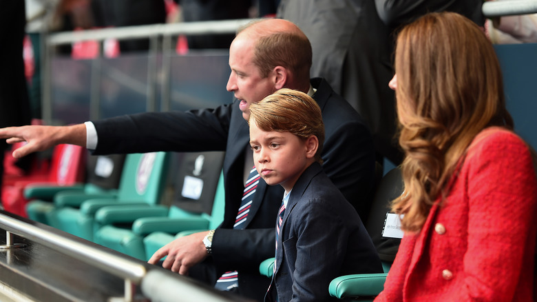 Prince George, Prince William, Princess Catherine at event