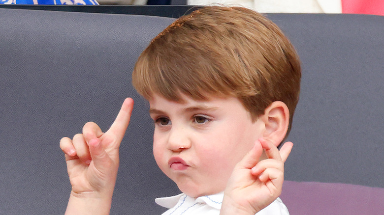 Prince Louis making a face