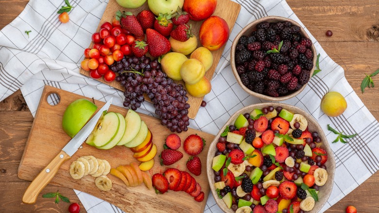 A variety of fruits