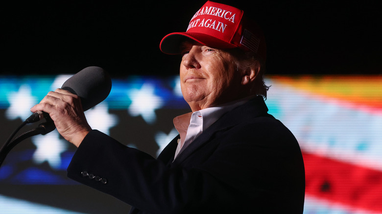 Former President Donald Trump at a rally 