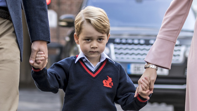 Prince George with parents