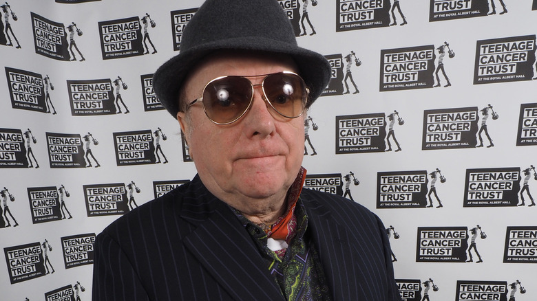 Van Morrison wearing sunglasses, hat