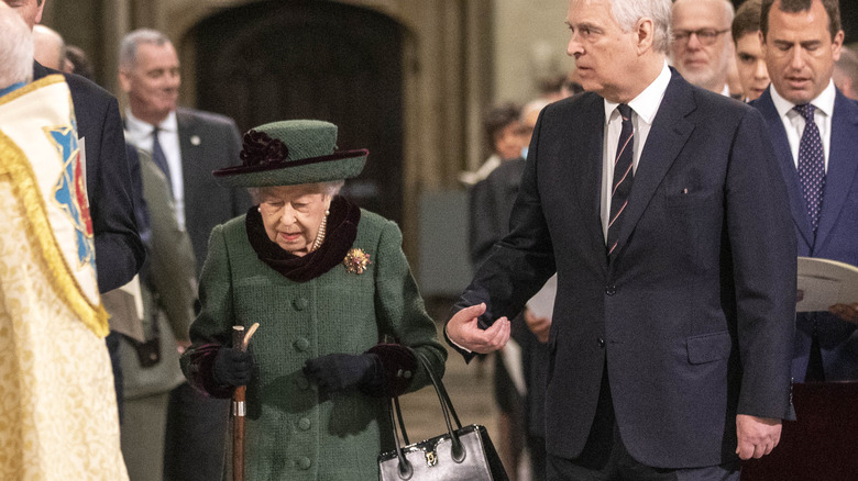 Queen Elizabeth and Prince Andrew