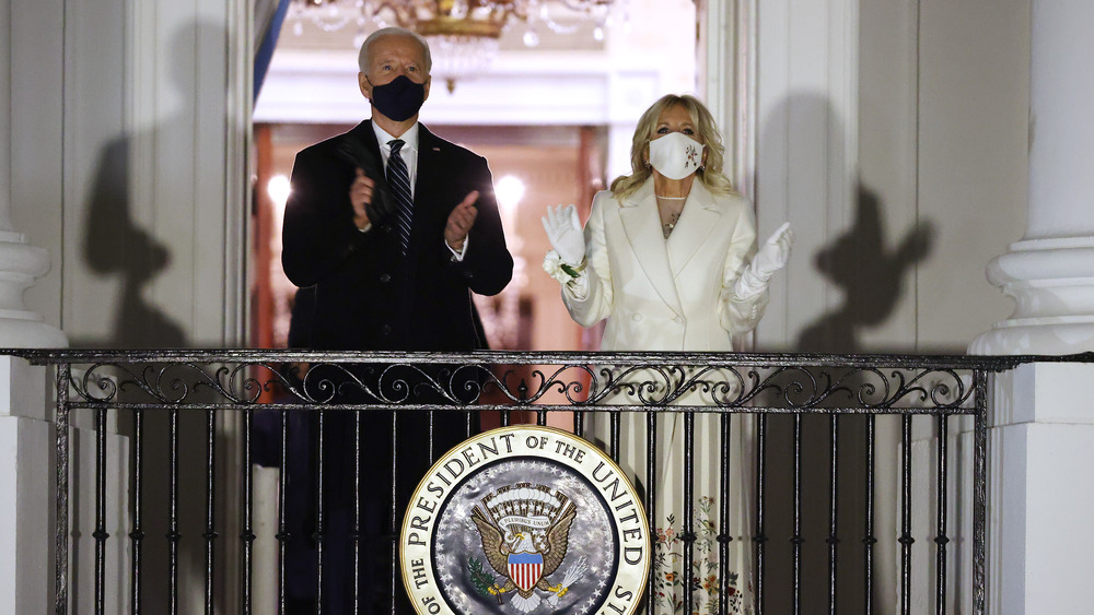 Bidens on White House balcony