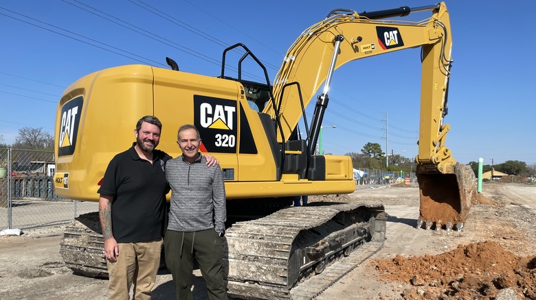 Chris Baker at construction site