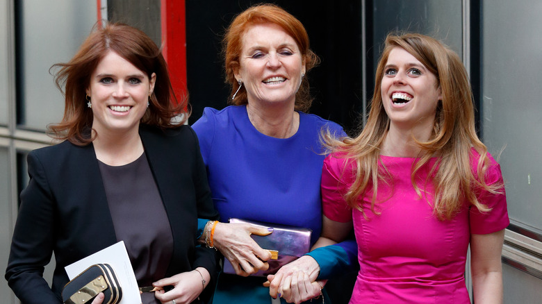 Sarah Ferguson, Princess Beatrice, and Princess Eugenie