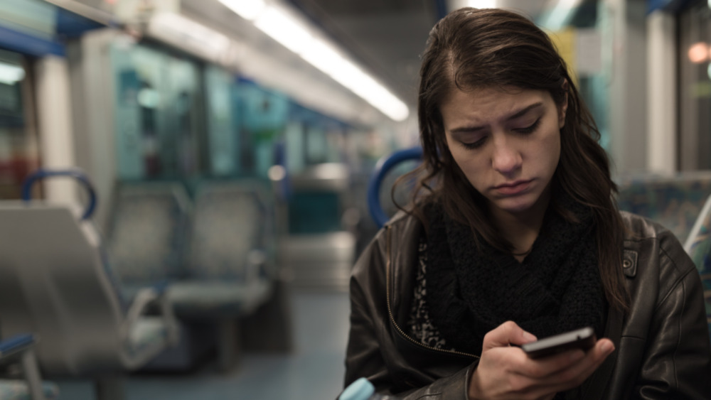 Woman using a smartphone