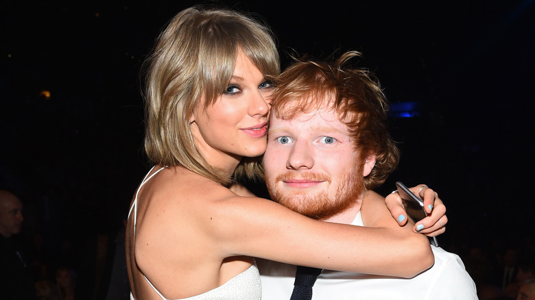 Taylor Swift and Ed Sheeran smiling