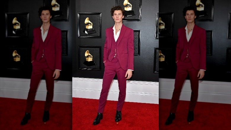 Shawn Mendes posing for a picture on the red carpet