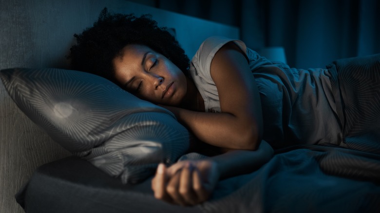 Black woman sleeping