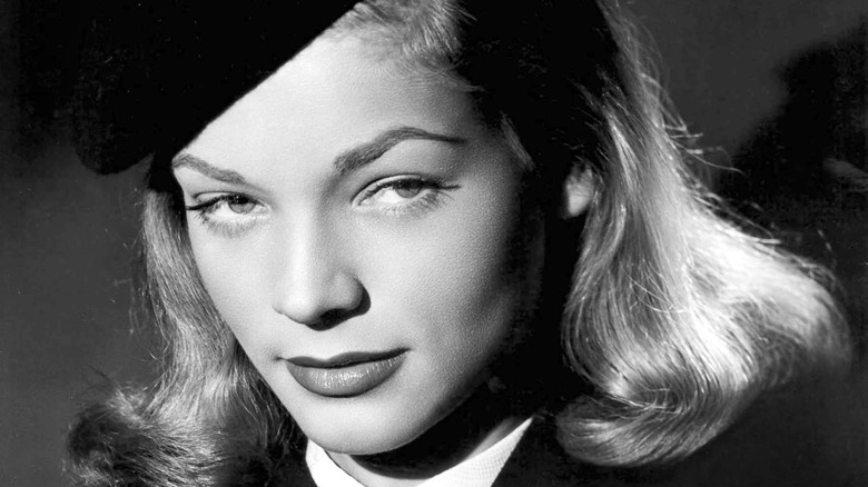 Lauren Bacall posing 