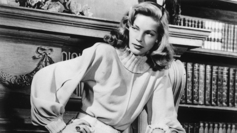 Lauren Bacall posing 