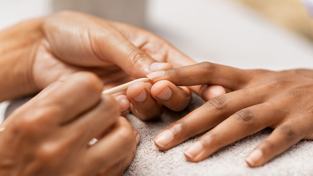 Getting a manicure