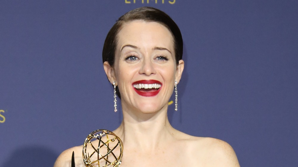 Claire Foy winning an Emmy for The Crown