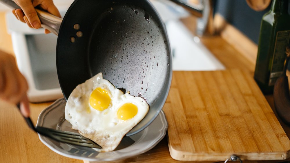 Fried eggs ready to eat