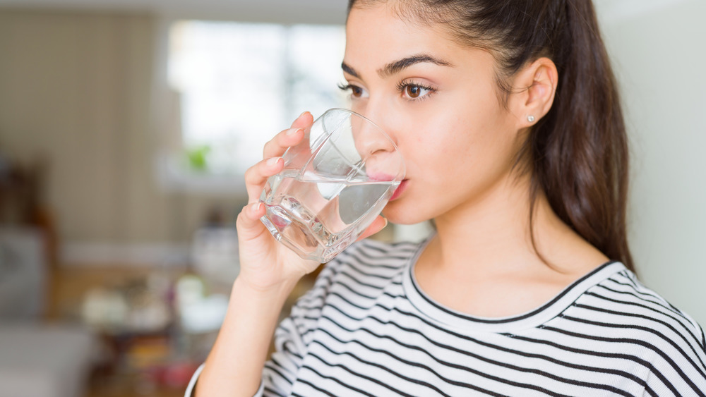 Woman drinking water 