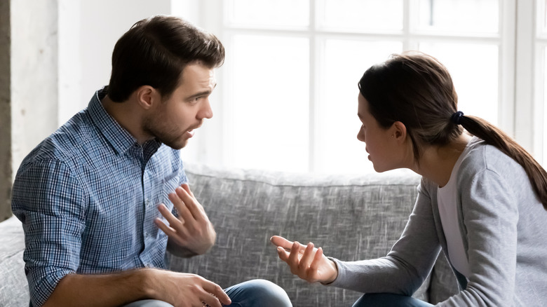 Couple talking