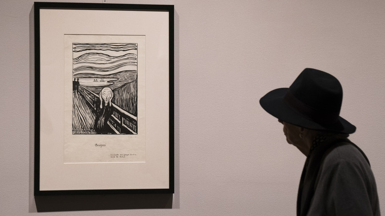 Lithograph crayon version of Edvard Munch's The Scream at the Met