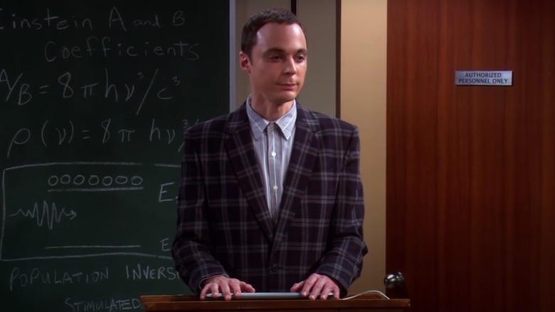 Sheldon Cooper giving advice to college students on "The Big Bang Theory"