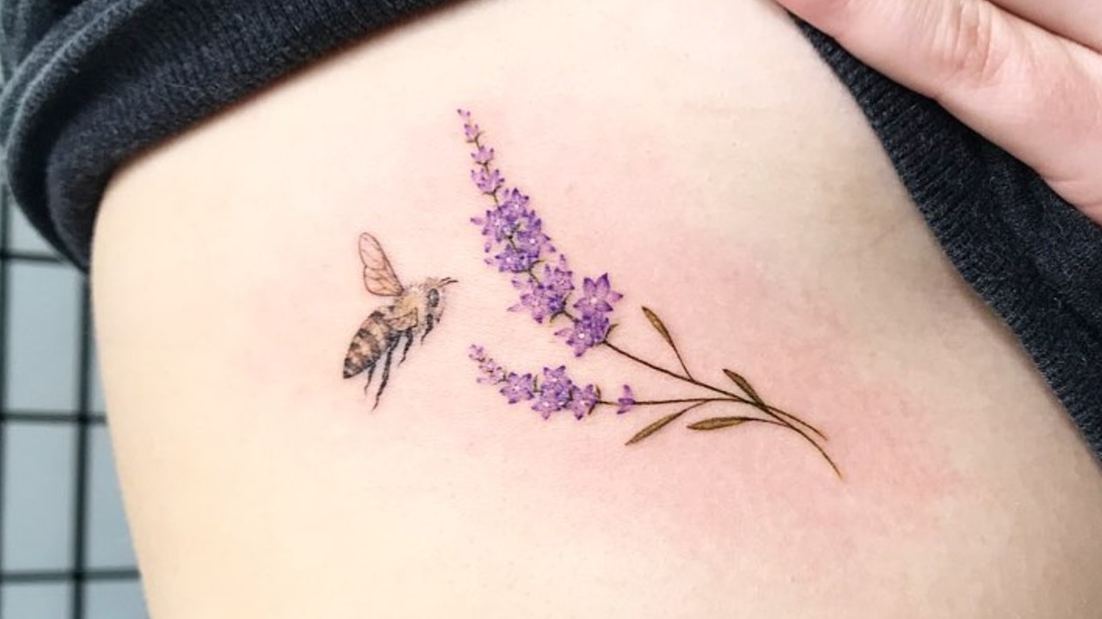Lavender Bouquet Tattoo Related Keywords amp Suggestions  Lavender   Lavender  tattoo Neck tattoo Best neck tattoos