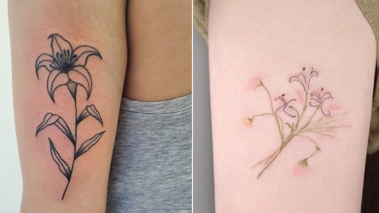 Lily flower tattoo . By Guerra Stinger @guerrastinger #lil… | Flickr