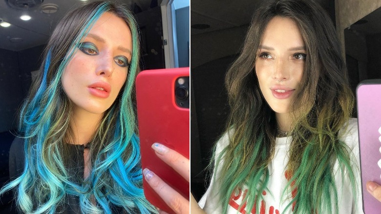 Bella Thorne takes a selfie showing off her hair