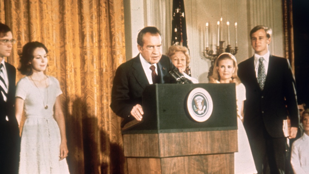 Nixon at a podium