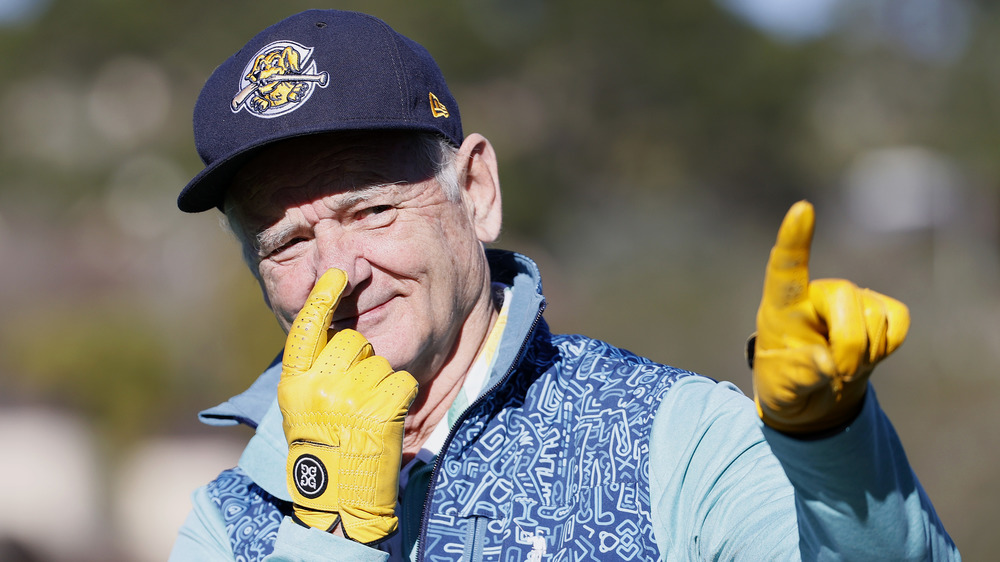 Bill Murray touching his nose