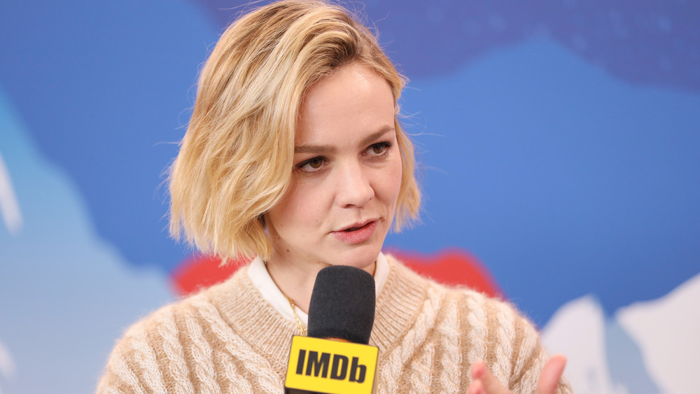 Carey Mulligan speaking at event