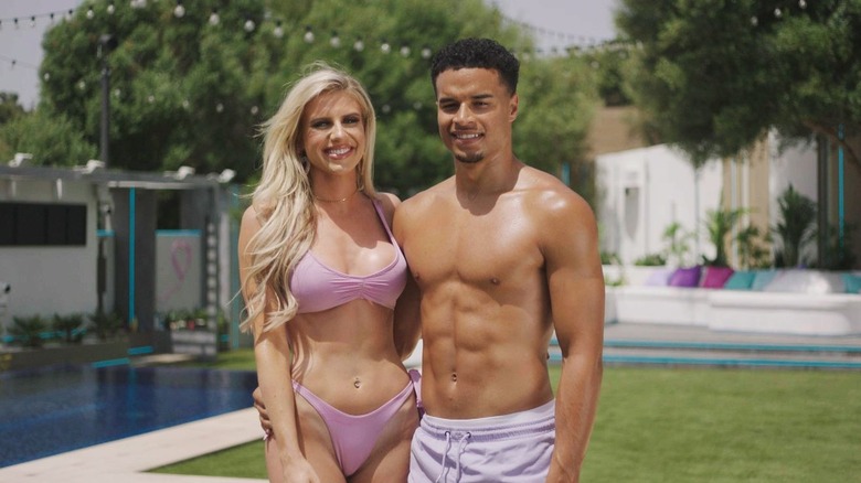 Toby Aromolaran and Chloe Burrows on "Love Island"