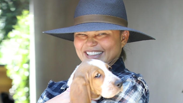 Chrissy Teigen smiling