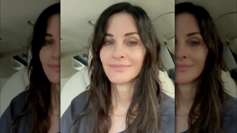 Courteney Cox filming on Instagram