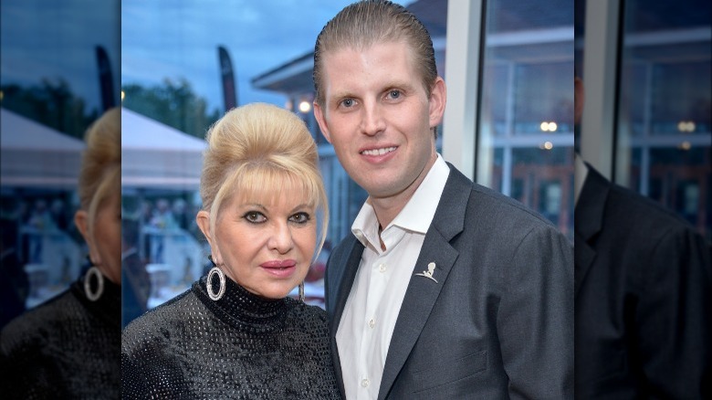 Eric and Ivana Trump smiling 