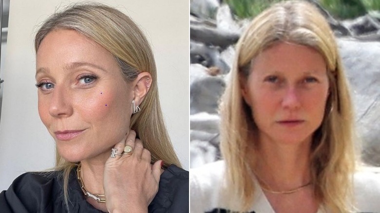 Gwyneth Paltrow with makeup versus without