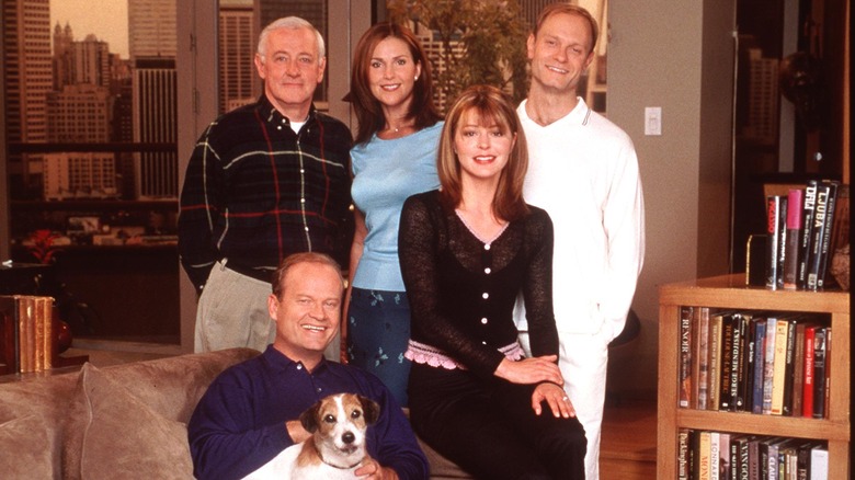 Jane Leeves and the cast of Frasier
