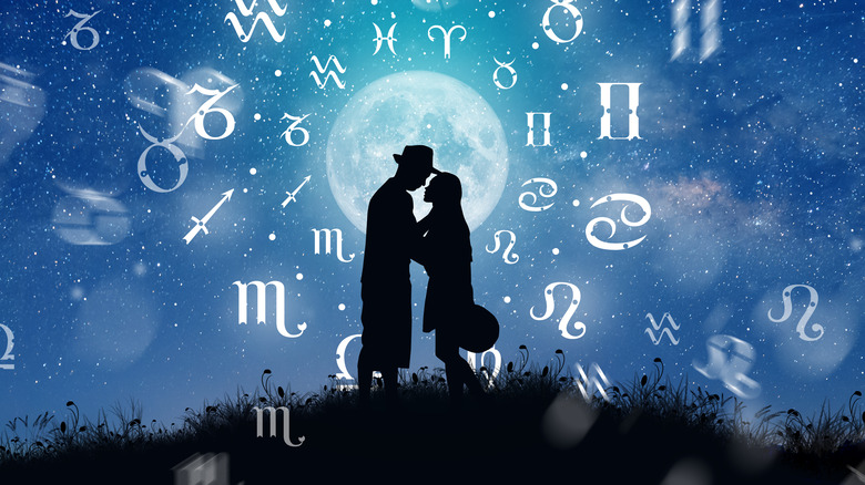 kissing silhouettes zodiac signs