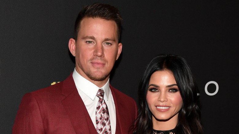 Jenna Dewan and Channing Tatum posing for photos