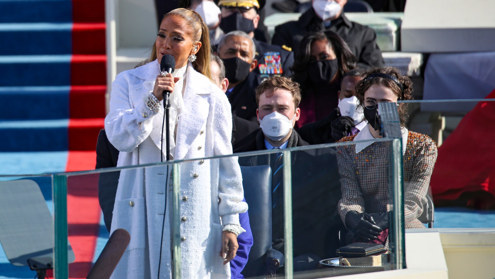 Jennifer Lopez at the inauguration