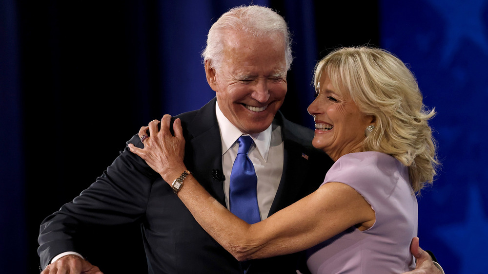 Joe and Jill Biden, hugging