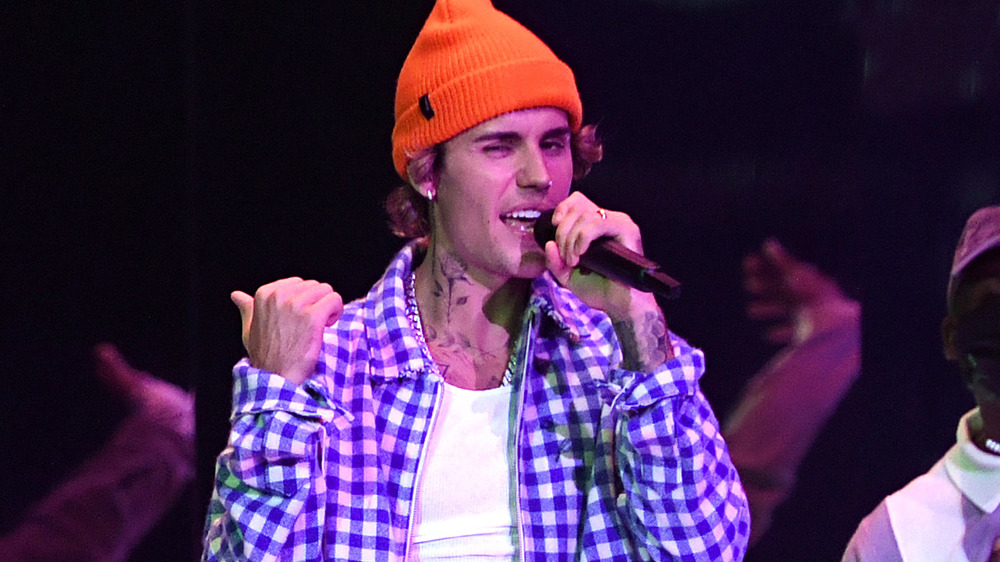 Justin Bieber performs on stage