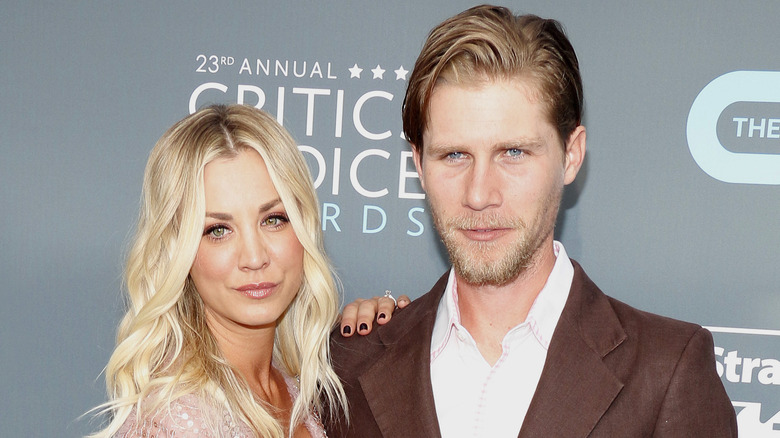 Kaley Cuoco and Karl Cook on the red carpet