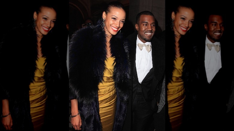 Selita Ebanks smiling with Kanye 