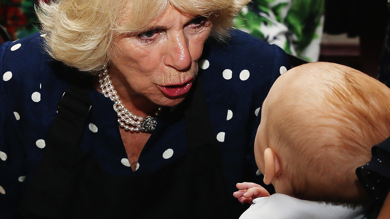 Camilla greets baby