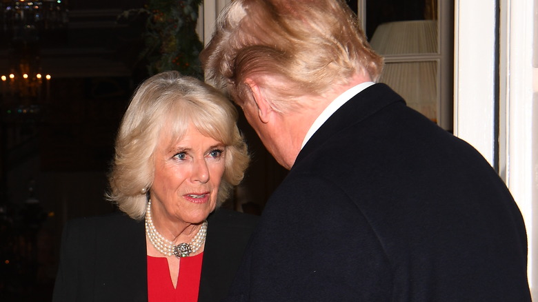 Camilla talks to Trump