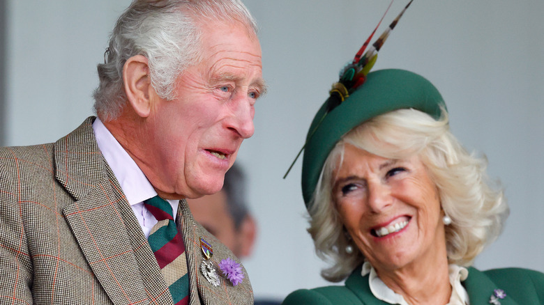 Charles, Camilla wear green